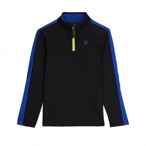 Chlapecké Fleece Bundy Spyder Base Half Zip Černé | IZEAHX895