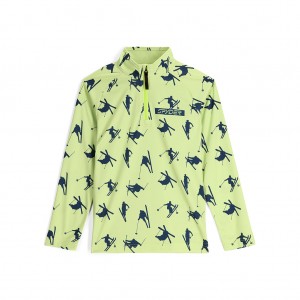 Chlapecké Fleece Bundy Spyder Ski Day Half Zip Světle Zelene | LUQVXK435