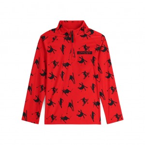 Chlapecké Fleece Bundy Spyder Ski Day Half Zip Volcano | TQWFDH524