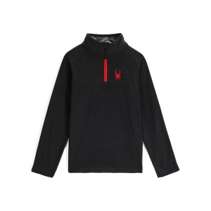 Chlapecké Fleece Bundy Spyder Speed Fleece Half Zip Černé | EHXPUQ276