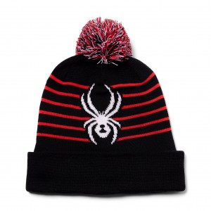 Chlapecké Čepice Spyder Icebox Pom Černé | BUTOPN702
