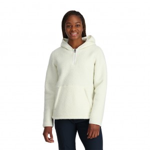 Dámské Fleece Bundy Spyder Cloud Fleece Bílé | QETMNK428