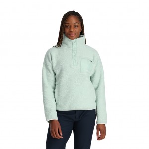 Dámské Fleece Bundy Spyder Cloud Pullover Wintergreen | GOUXKJ154