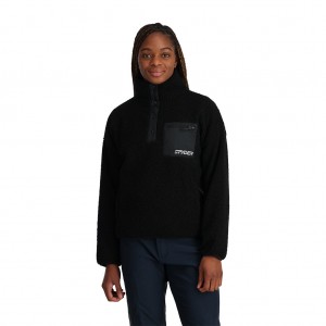 Dámské Fleece Bundy Spyder Cloud Pullover Černé | BRVFCT753