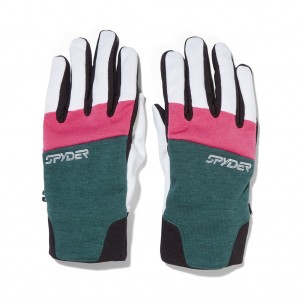 Dámské Rukavice Spyder Speed Fleece Šedé Zelene | JMGTXZ297
