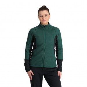 Dámské Svetry Spyder Bandita Full Zip Šedé Zelene | QZRJCN918