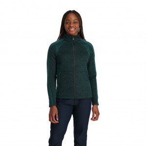 Dámské Svetry Spyder Encore Full Zip Šedé Zelene | CPXMAV892