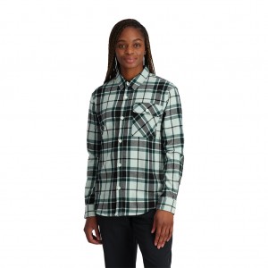 Dámské Topy Spyder Fab Flannel Wintergreen | XMPHYA946