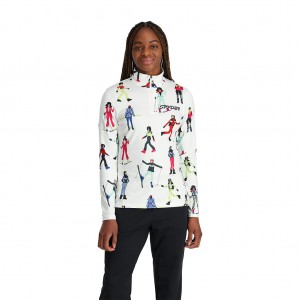 Dámské Topy Spyder March Half Zip Bílé | HSDUXI084