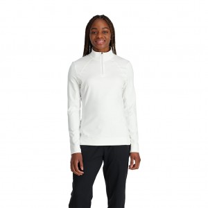 Dámské Topy Spyder Savona Half Zip Bílé | GJTYSL570