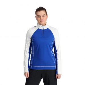 Dámské Topy Spyder Savona Half Zip Blankyt | MLGOXZ639