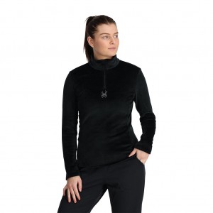 Dámské Topy Spyder Shimmer Bug Half Zip Černé | MBLUFI827