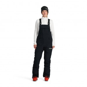 Dámské Zateplené Kalhoty Spyder Terrain Bib Černé | OFARJX917