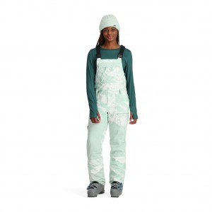 Dámské Zateplené Kalhoty Spyder Terrain Bib Bílé | GHQVDY915