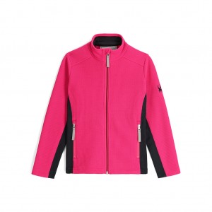 Dívčí Fleece Bundy Spyder Bandita Full Zip Růžové | HAXUWB043
