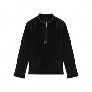 Dívčí Fleece Bundy Spyder Shimmer Bug Half Zip Černé | WURMKP940