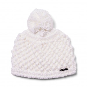 Dívčí Čepice Spyder Brrr Berry Pom Bílé | YOCWLS096