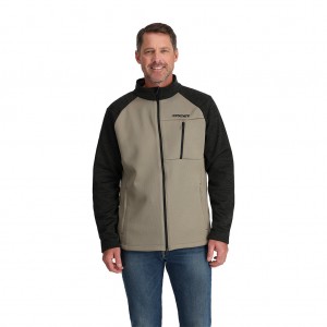 Pánské Fleece Bundy Spyder Encore Full Zip Šedé Hnědé | WZAQBX506
