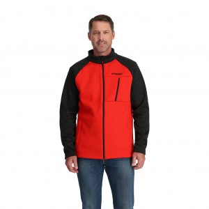 Pánské Fleece Bundy Spyder Encore Full Zip Volcano | UCADBP013