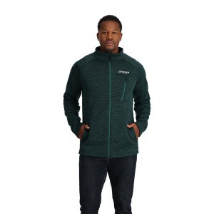 Pánské Fleece Bundy Spyder Encore Full Zip Šedé Zelene | THWLAD814
