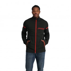 Pánské Fleece Bundy Spyder Speed Fleece Full Zip Černé | YCUNWF670