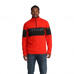Pánské Fleece Bundy Spyder Speed Fleece Half Zip Volcano | ARYQPV271