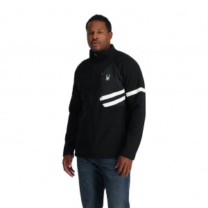 Pánské Fleece Bundy Spyder Wengen Bandit Full Zip Černé | EVWPQL173