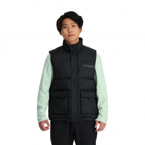 Pánské Péřová Vesta Spyder Unisex Windom Vest Černé | BEAMNY954