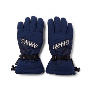 Pánské Rukavice Spyder Overweb Tmavě Blankyt | IMXHJP478