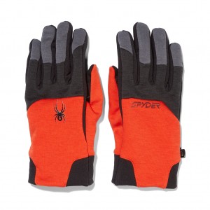 Pánské Rukavice Spyder Speed Fleece Volcano | NSBUVZ947