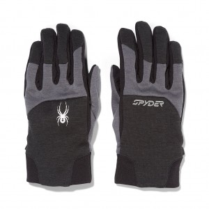 Pánské Rukavice Spyder Speed Fleece Černé | HVOYDW928