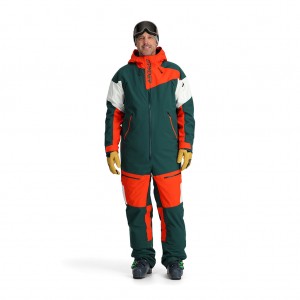 Pánské Snowsuit Spyder Utility Snowsuit Šedé Zelene | SRDKVX486