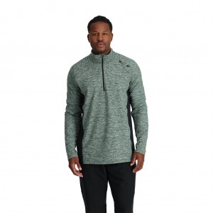 Pánské Topy Spyder Accord Half Zip Šedé Zelene | FGYPLR809