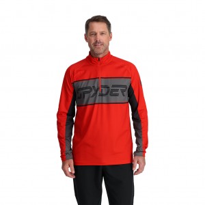 Pánské Topy Spyder Paramount Half Zip Volcano | LQGRXD916