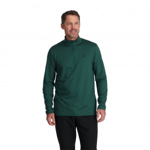 Pánské Topy Spyder Prospect Half Zip Šedé Zelene | WDCVXE952