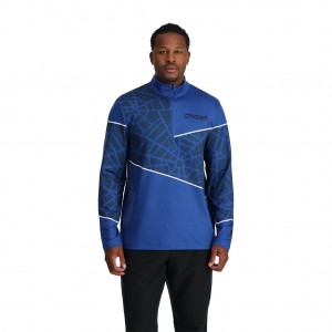 Pánské Topy Spyder Vital Half Zip Blankyt | PVKCWT629
