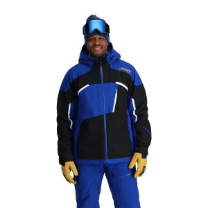 Pánské Zateplené Bundy Spyder Leader Blankyt | SJLOCD257