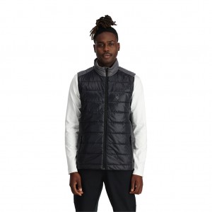 Pánské Zateplené Vesty Spyder Glissade Vest Černé | UDFCNV742